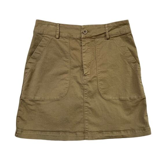 Michael Stars Skirt Womens S Olive Green Monroe Utility Patch Deep Pockets Mini - Picture 1 of 11